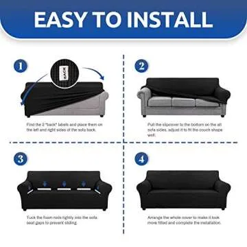 KEKUOU Stretch Sofa Cover for Stylish Home Protection