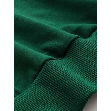 Verdusa Women's Long Sleeve Drop Shoulder Drawstring Crop Hoodie Sweatshirt