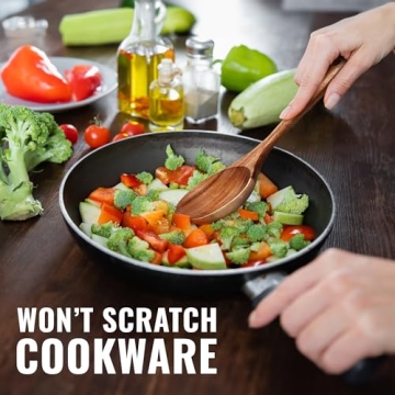 Zulay Kitchen Teak Wooden Cooking Spoon for Every Chef