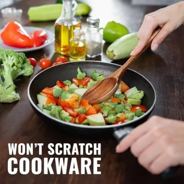 Zulay Kitchen Teak Wooden Cooking Spoon for Every Chef