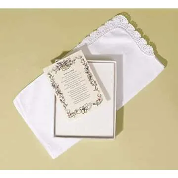 Wedding Handkerchief Poetry Hankie for Brides with Gift Box