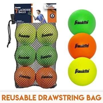 Franklin Kids Lacrosse Balls - Perfect for Beginners - Pack of 6