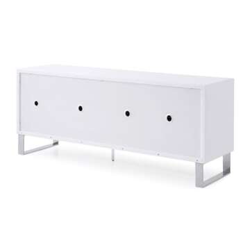 ZURI Furniture Neve Sideboard with Storage - White