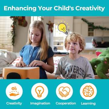 Beaverbot Cardboard Cutter for Kids, Safe DIY Cardboard Construction Tool Kit, Educational Craft Toy for 3+ Boys and Girls, Perfect for Creativity Projects 3D Models