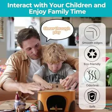 Beaverbot Cardboard Cutter for Kids, Safe DIY Cardboard Construction Tool Kit, Educational Craft Toy for 3+ Boys and Girls, Perfect for Creativity Projects 3D Models