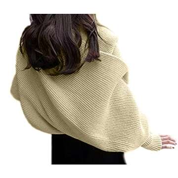 Chic EUBUY Women Knitted Scarf Wrap for Winter Styling