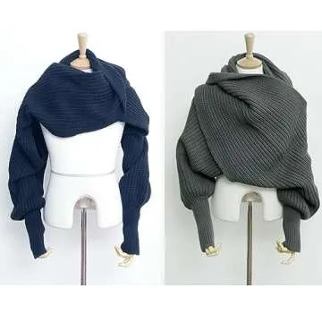 Chic EUBUY Women Knitted Scarf Wrap for Winter Styling