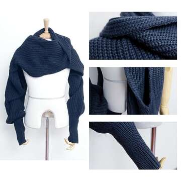 Chic EUBUY Women Knitted Scarf Wrap for Winter Styling