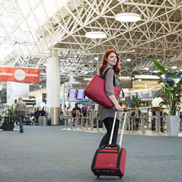Travelon Wheeled Underseat Carry-on With Back-Up Bag