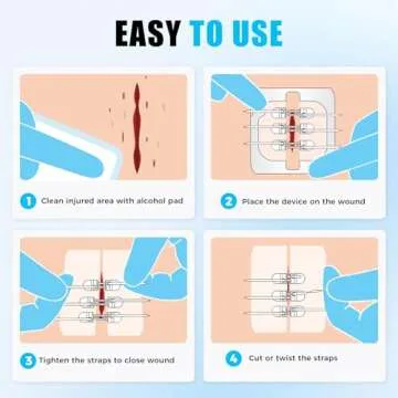 Wound Closure Strips - 4 Pcs Butterfly Bandaids Extra Large Emergency Laceration Closures Kits Bandages for Big Wound Care, Hospital Grade Rapid Skin Closure for Home, Outdoor