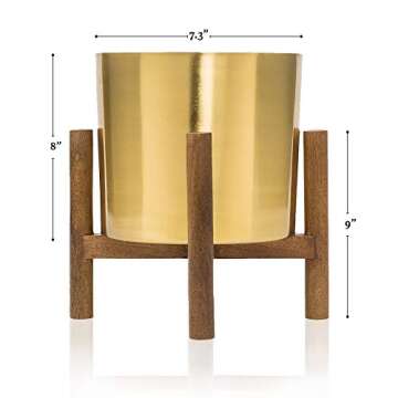 Stylish Kimisty Set of 2 Gold Planters for Home Decor