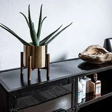 Stylish Kimisty Set of 2 Gold Planters for Home Decor