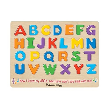 Melissa & Doug Wooden Alphabet Sound Puzzle for Kids