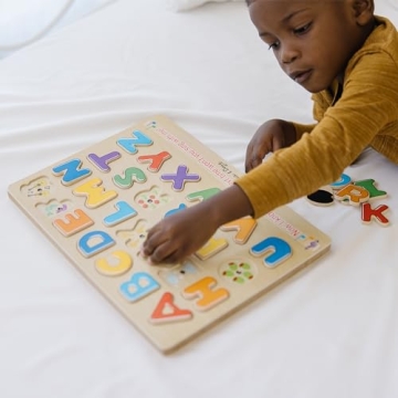 Melissa & Doug Wooden Alphabet Sound Puzzle for Kids