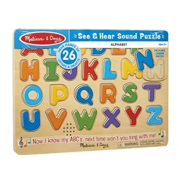 Melissa & Doug Wooden Alphabet Sound Puzzle for Kids