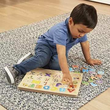 Melissa & Doug Wooden Alphabet Sound Puzzle for Kids