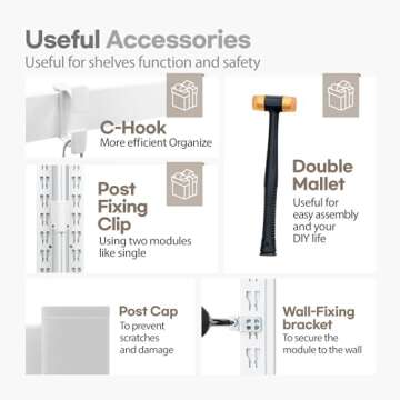 HOMEDANT House 5-Tier Laminated Boltless Metal Shelving Unit Adjustable Storage Utility Rack Heavy Duty Shelves Organization Multipurpose Shelf Kitchen Garage Pantry Closet 2Pack