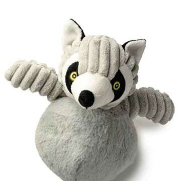 Zanies Country Crew Dog Toy Plush Corduroy - Fox Raccoon Squirrel or All Three Toys 12"(Full Set - All 3 Toys)