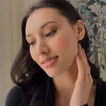 Honeycat Tiny Trinity Ball Stud Earrings in 18k Gold Plated | Minimalist, Delicate Jewelry (G)