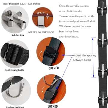 IZUS Bag-Organizer-Holder Purse Hanger - 20 Hooks for Closet and Door 2Pcs (Rack for Handbags/2 pcs Hold 20 Bags)