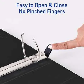 Avery Heavy-Duty View 3 Ring Binder, 2 Inch One Touch Slant Rings, 530-Sheet Capacity, DuraHinge, 2.8 Inch Wide Spine, Customizable Clear Cover and Spine, 1 White Binder (79792)