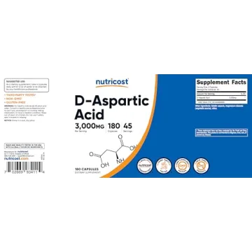 Nutricost D-Aspartic Acid 3000mg Capsules for Peak Performance