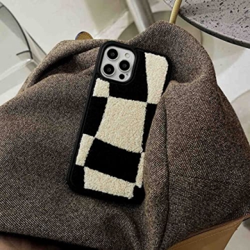 Stylish Furry Black White Phone Case for iPhone 13 Pro