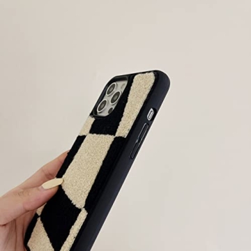 Stylish Furry Black White Phone Case for iPhone 13 Pro