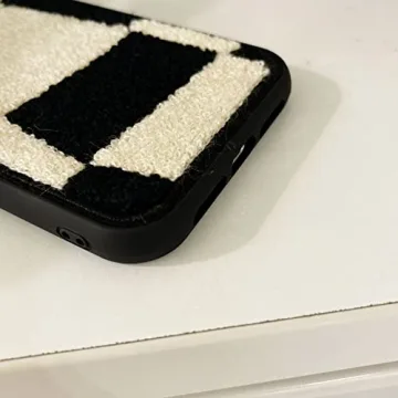 Stylish Furry Black White Phone Case for iPhone 13 Pro