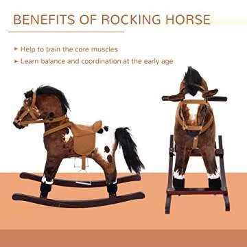 Qaba Kids Rocking Horse with Sounds - Safe Fun for Ages 3+