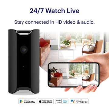 Canary Pro Indoor Home Security Camera 1080p HD WiFi IP | 24/7 Watch Live Video, Siren, Climate Moni...
