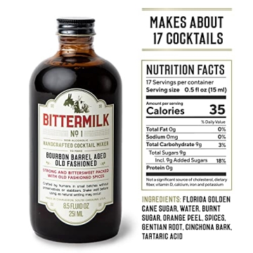 Bittermilk No.1 Bourbon Barrel Aged Mixer for Perfect Cocktails
