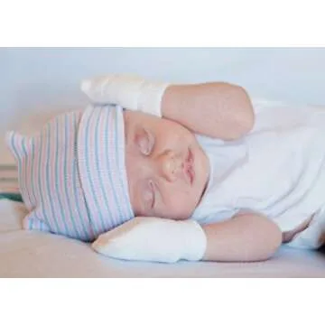 White Newborn Baby Mittens by Nurses Choice for Your Baby
