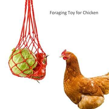 Chicken Vegetable Hanging Feeder Chicken Toys in Coop Veggies Holder Feeding for Poultry, Hens, Duck