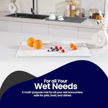 KAYPE Stone Bath Mat - Diatomaceous Stone Bath Mats for Bathroom, Non-Slip Super Absorbent Quick Drying Bath Mat, Diatomite Stone Bath Mat, Natural, Easy to Clean 24"x15"