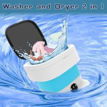 Portable 16L Mini Washing Machine - Foldable Washer and Dryer