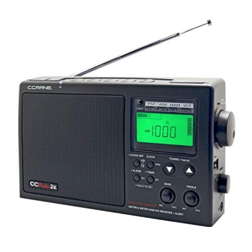 C. Crane CCRadio-2E: Enhanced Portable AM FM Weather & 2-Meter Ham Band Radio (Black)