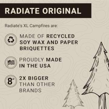 Radiate XL Portable Campfire 8" - Eco-friendly & Reusable