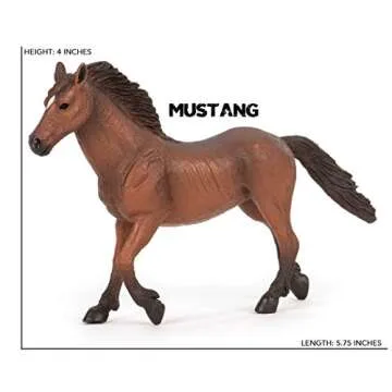 Terra by Battat – 6 Pcs 6" Horse Toys – Plastic Animal Figures Horses – Realistic Mustang Figurines – Collectible Horse Gift for Kids 3+ – Horse Party Decorations