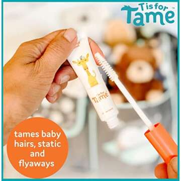 T is for Tame Hair Taming Wand for Flyaways, Frizz - Natural & Vegan Kids Haircare Styling Wand - Sl...
