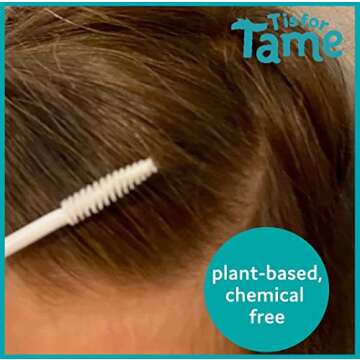 T is for Tame Hair Taming Wand for Flyaways, Frizz - Natural & Vegan Kids Haircare Styling Wand - Slick Back Smoothing Stick for Baby & Toddler - Anti-Frizz, Flyaway Hair Tamer - 1 Pack