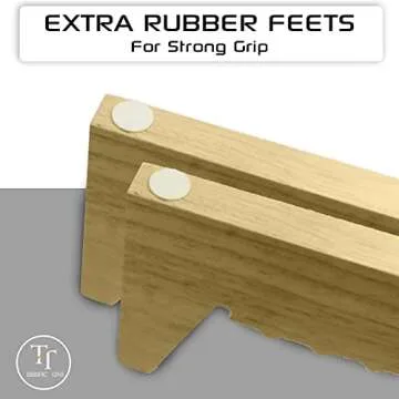 Terrific Tune Vinyl Record Storage Holder - Vinyl Storage Rack 25 Album LPs Holder Display Stand - Pine Wood Record Album Storage with Flame Polished Acrylic Ends - Vinyl Record Holder for Albums