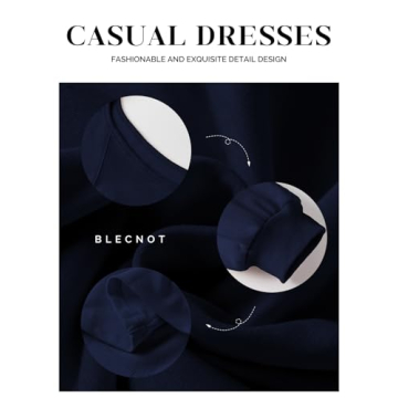 BLENCOT Mini Dress for Women 2025 Fall Winter Cute Patchwork Long Sleeve Ruffled Crewneck Sweatshirt Dresses Casual Sport Pullover Tops Navy Blue Small