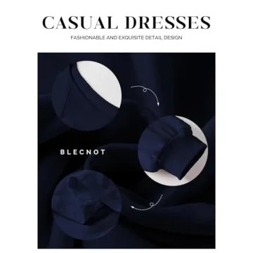 BLENCOT Mini Dress for Women 2025 Fall Winter Cute Patchwork Long Sleeve Ruffled Crewneck Sweatshirt Dresses Casual Sport Pullover Tops Navy Blue Small