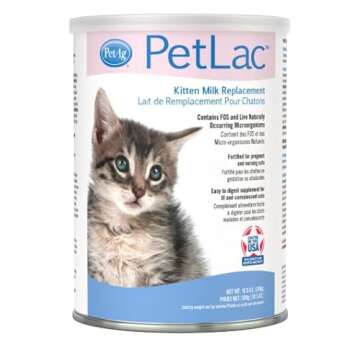 Pet-Ag PetLac Powder for Kittens - 10.5 oz - Kitten Milk Replacement Powder for Kittens Newborn to Six Weeks Old - Easy to Digest