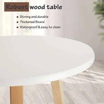 Stylish TINSAWOOD Round Side Table for Compact Spaces