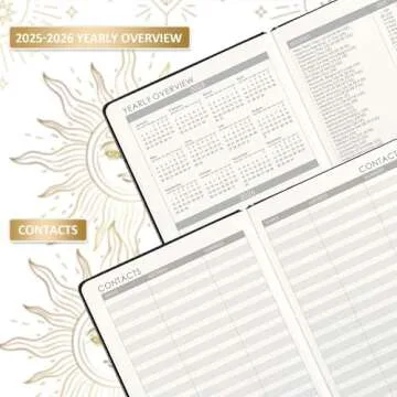 Stylish 2025-2026 Academic Planner with Inner Pocket & More