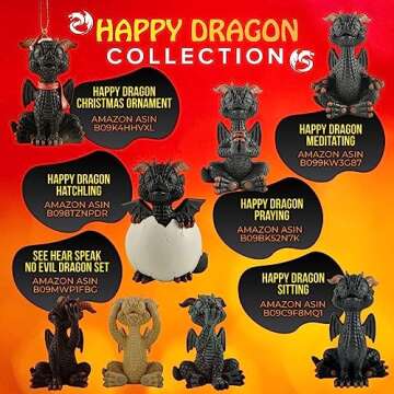 JFSM INC. Holiday Stocking Stuffer, Baby Black Dragon Raising Middle Finger Funny Figurine - Fantasy Decor, Dragon Lovers Gift, Hilarious Get Ready for Laughs, Unique Housewarming Gifts