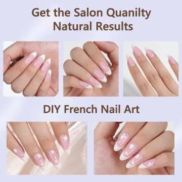 Misssix French Gel Nail Tips, 150Pcs French Tip Press on Nails Medium Almond Pink, No Need to File Tips Pre-lasting, Fake Nails for Nail Art DIY 15 Sizes