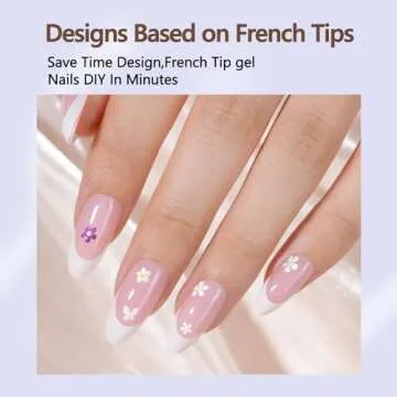 Misssix French Gel Nail Tips, 150Pcs French Tip Press on Nails Medium Almond Pink, No Need to File Tips Pre-lasting, Fake Nails for Nail Art DIY 15 Sizes